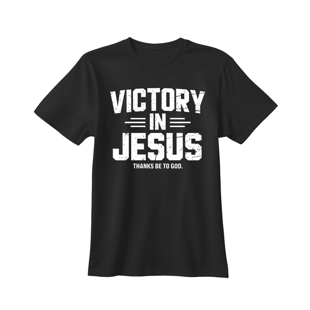 Victory in Jesus block T-shirt