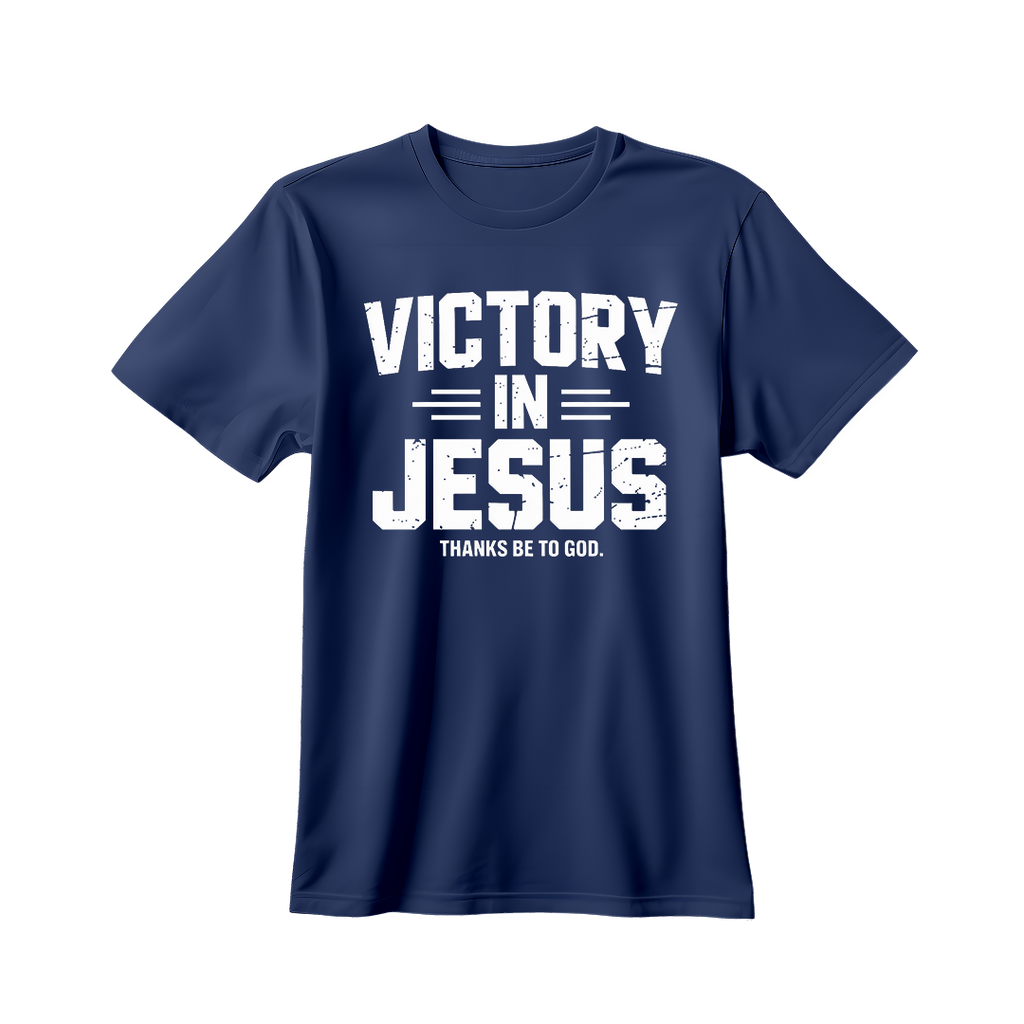 Victory in Jesus block T-shirt