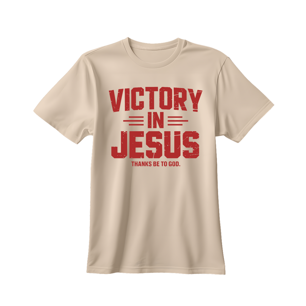 Victory in Jesus block T-shirt